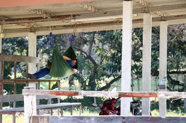 Asleep between races